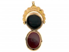 Victorian 9ct Gold Swivel Double Sided Locket