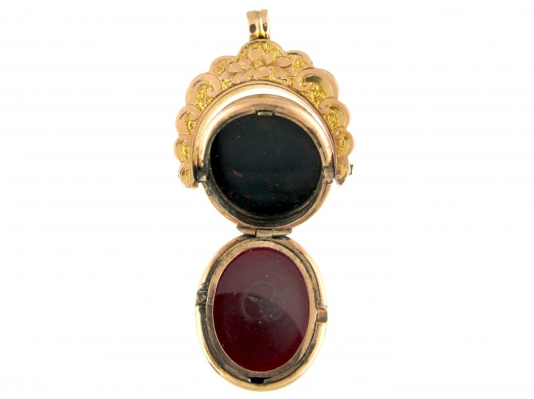 Victorian 9ct Gold Swivel Double Sided Locket