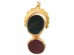 Victorian 9ct Gold Swivel Double Sided Locket