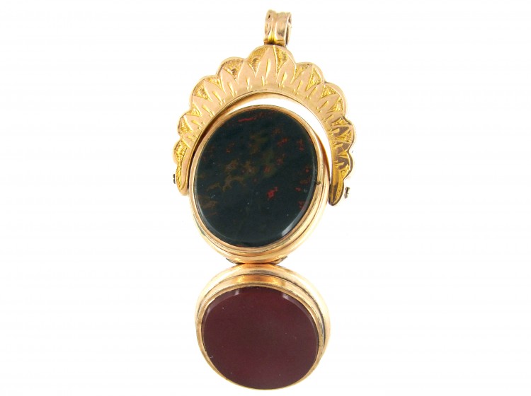 Victorian 9ct Gold Swivel Double Sided Locket