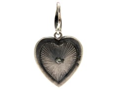 Silver & Paste Edwardian Heart Pendant