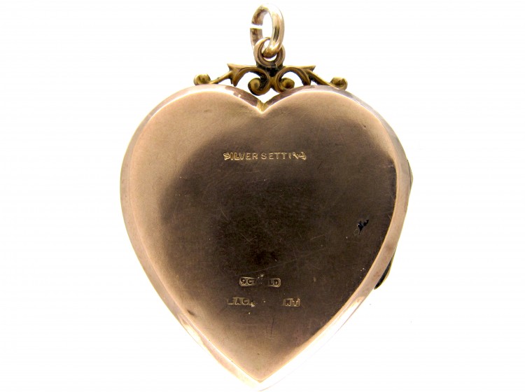 Edwardian Gold & Paste Heart Locket