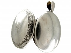 Victorian Silver Locket Pendant