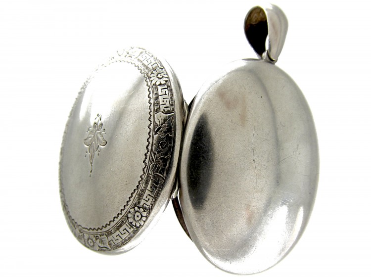 Victorian Silver Locket Pendant