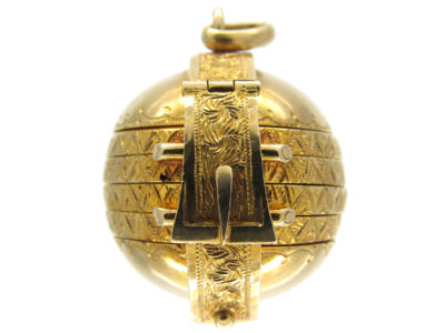 Victorian Six Sided Spherical Locket Pendant
