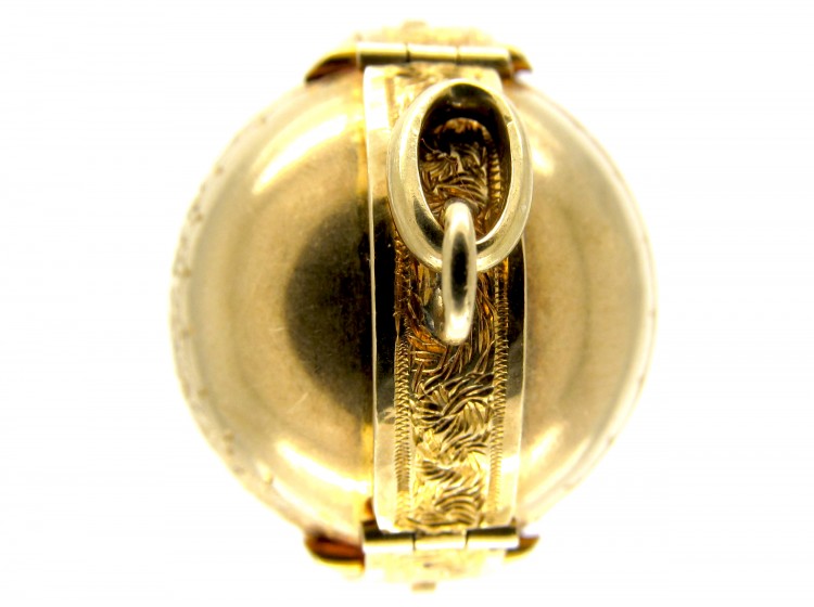Victorian Six Sided Spherical Locket Pendant