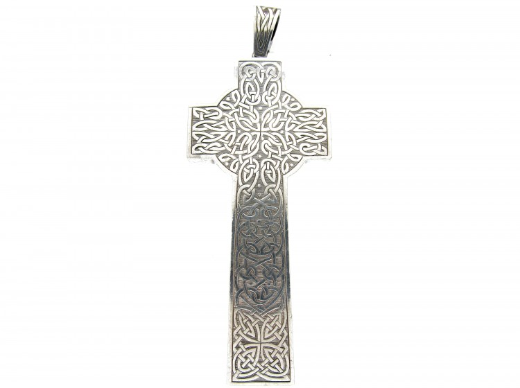 Victorian Silver Celtic Cross Pendant