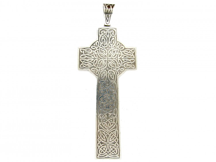 Victorian Silver Celtic Cross Pendant