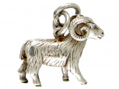 Silver Ram Charm