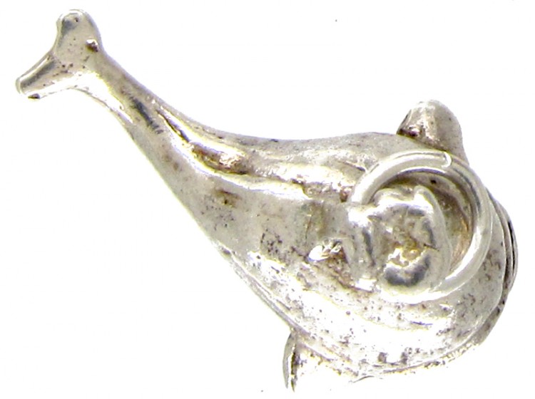 Silver Whale Charm