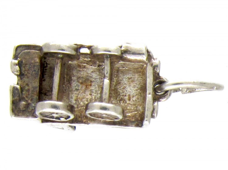 Silver Railway Steam Engine Charm