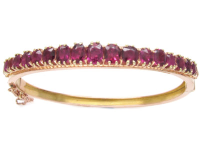 Ruby Half Hoop Edwardian Bangle