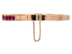 Ruby Half Hoop Edwardian Bangle