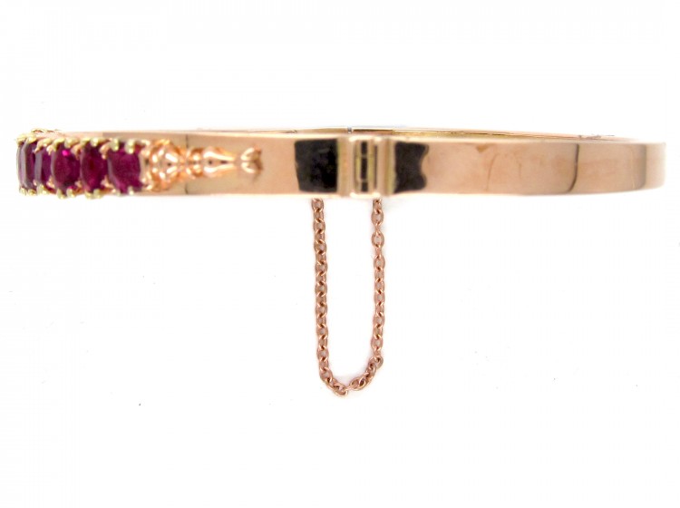 Ruby Half Hoop Edwardian Bangle