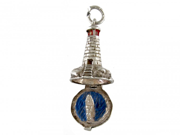 Silver Opening Lighthouse Charm