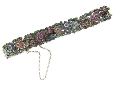 Coloured Paste & Silver Bracelet