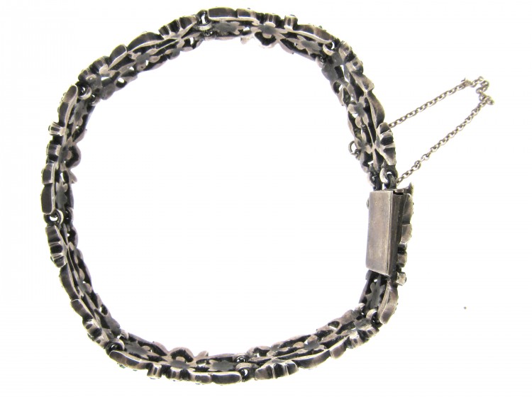 Coloured Paste & Silver Bracelet