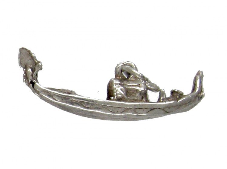 Silver Venetian Gondola Charm