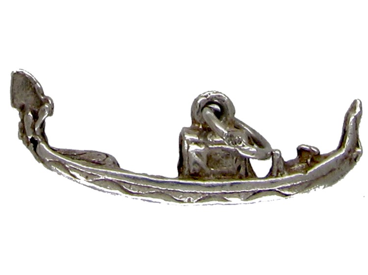 Silver Venetian Gondola Charm