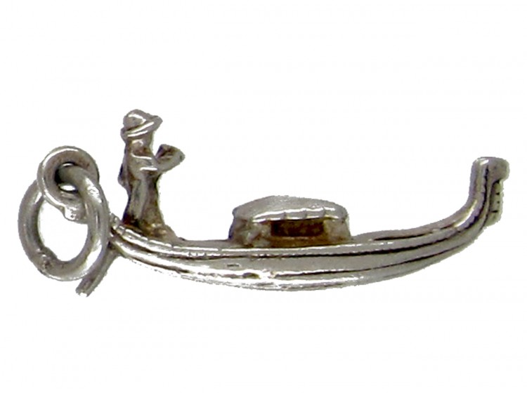 Silver Venetian Gondola Charm