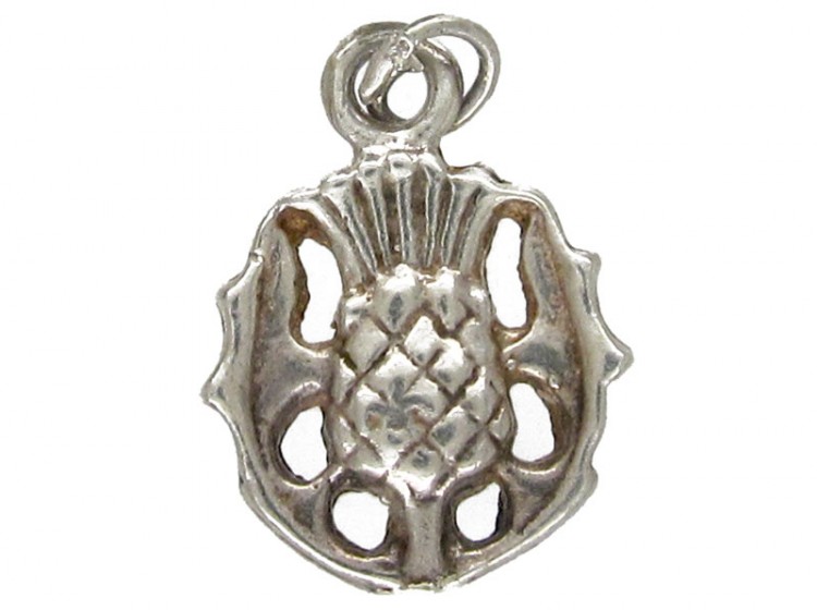 Silver Scottish Thistle Charm