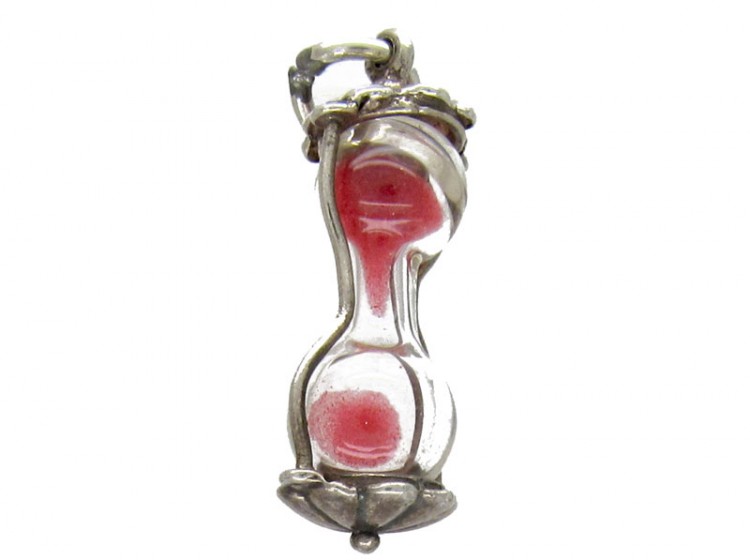 Silver Egg Timer Charm