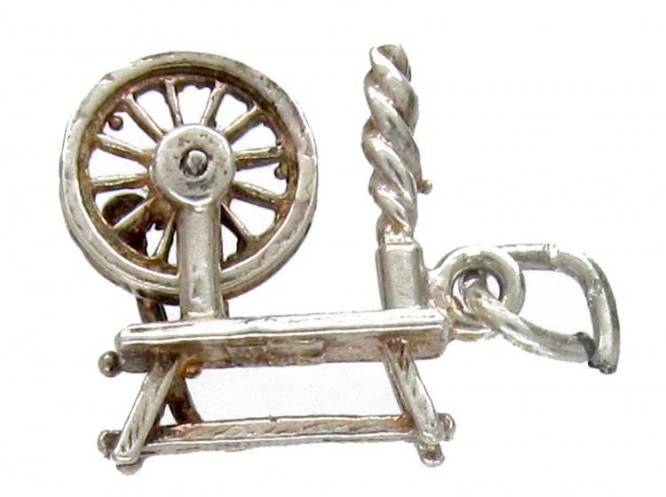 Silver Wheel Barrow Charm