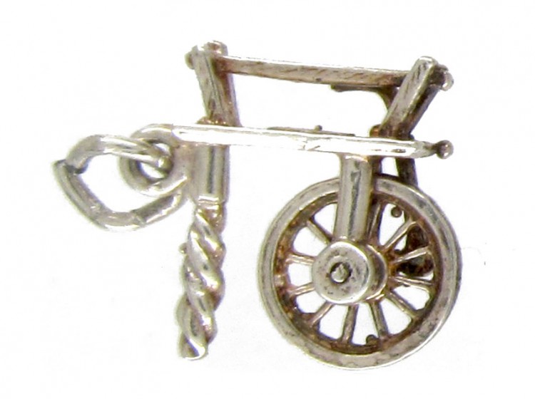 Silver Wheel Barrow Charm
