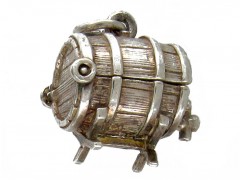 Silver Empty Barrel Charm