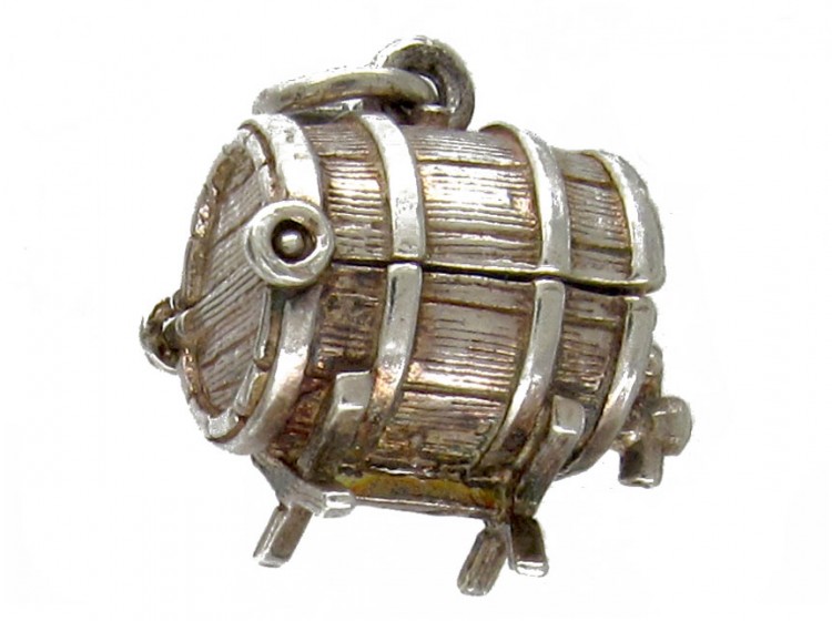 Silver Empty Barrel Charm