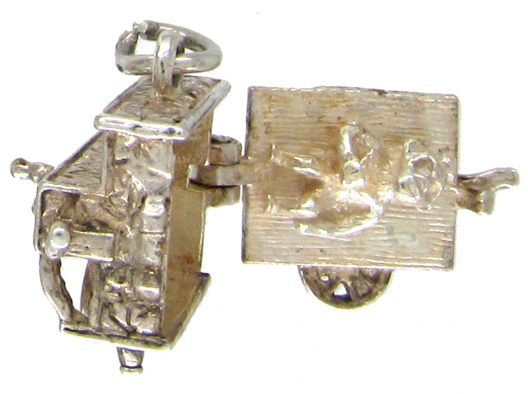 Silver Organ Grinder Charm
