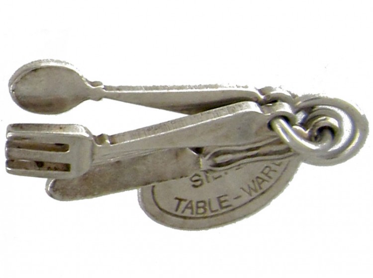Silver Knife Fork & Spoon Charm