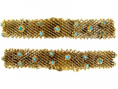 Pair of Georgian 18ct Gold Mesh Bracelets