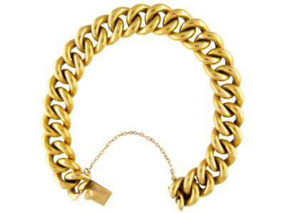 French 18ct Gold Curb Bracelet