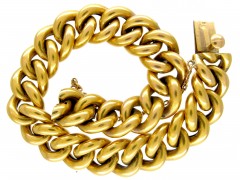 French 18ct Gold Curb Bracelet