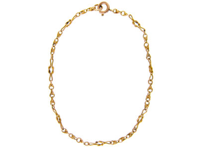 Edwardian Gold Chain Link Bracelet
