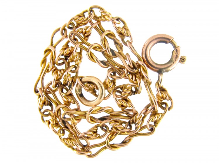 Edwardian Gold Chain Link Bracelet