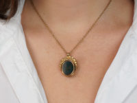 Victorian 9ct Gold Swivel Double Sided Locket