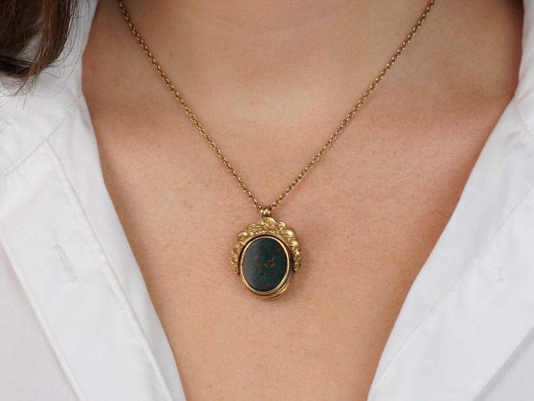 Victorian 9ct Gold Swivel Double Sided Locket