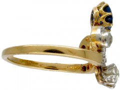 Art Nouveau Sapphire & Diamond Ring