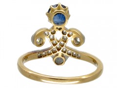 Art Nouveau Sapphire & Diamond Ring