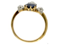 Art Nouveau Sapphire & Diamond Ring
