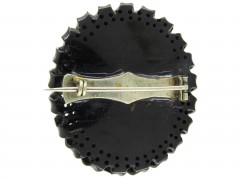 Carved Whitby Jet Brooch