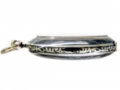 Swiss Silver Niello Pocket Watch Made by Huguenin Freres