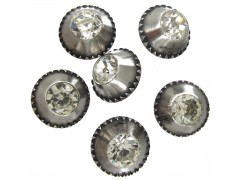 Georgian Silver & Paste Buttons in Original Case