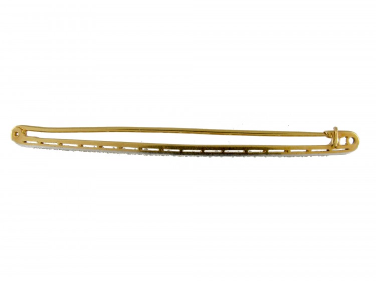 Art Deco Diamond Bar Brooch