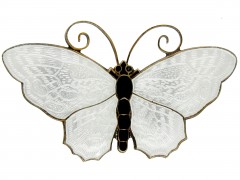 Silver & Enamel Butterfly Brooch