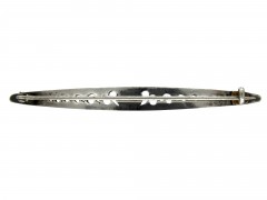 Murrle Bennett Silver Shuttle Shape Brooch