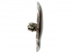 Silver Art Nouveau & Enamel Brooch