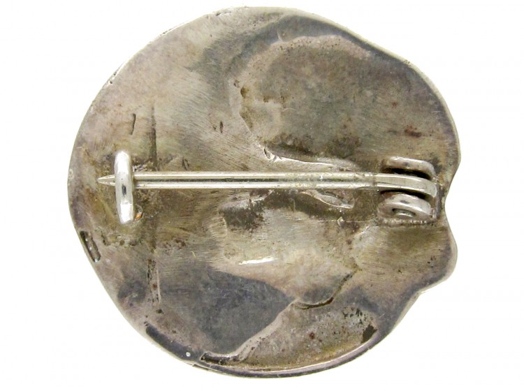Silver Art Nouveau & Enamel Brooch